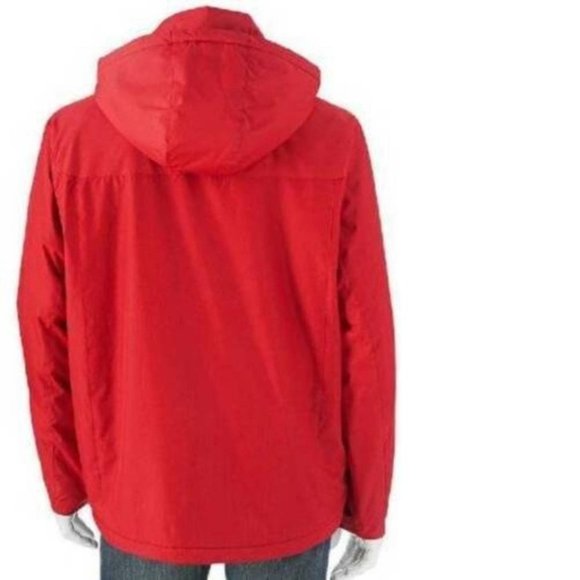 Mens Winter Jacket Hemisphere Red 2XL Wind Water Resistant Down Alt Fill Hooded - Picture 3 of 11